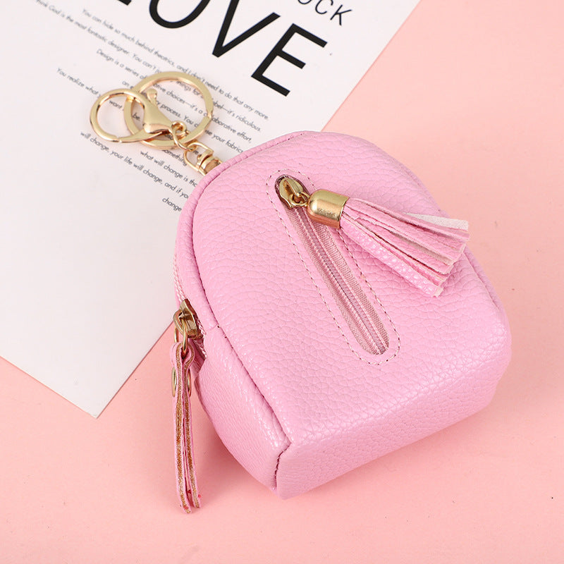 Wholesale PU Tassel Coin Purse Keychain